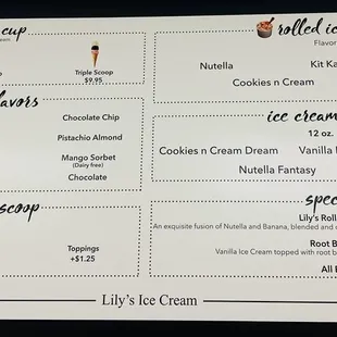 Choose from our array of 12 delectable ice cream options, accompanied by the excitement of 5 tantalizing rolled ice cream selections.