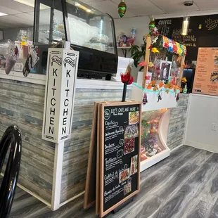 Interior and menu