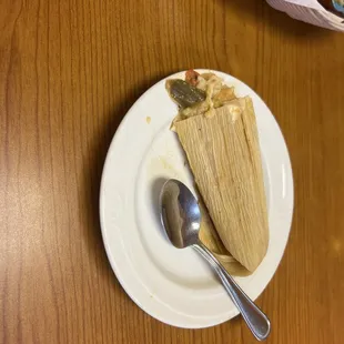 Tamal- Jalapeños with cheese filling