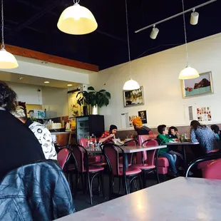 people eating at a restaurant