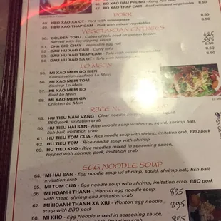 Sadly no veggie pho here, but they had a few veggie dishes.