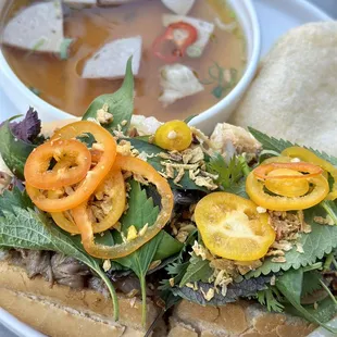 Roast Beef Pho Dip Sandwich