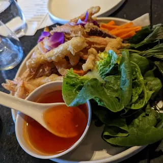 Fried Prawns and Sweet Potato