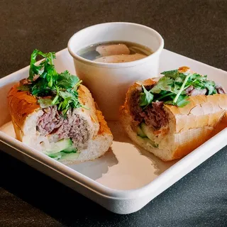 French Dip Pho Bo Banh Mi