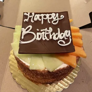 a birthday cake in a box