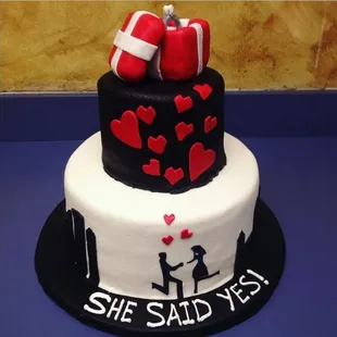 She Said Yes Cake by Lily Sweets of W Bloomfield Hills, MI