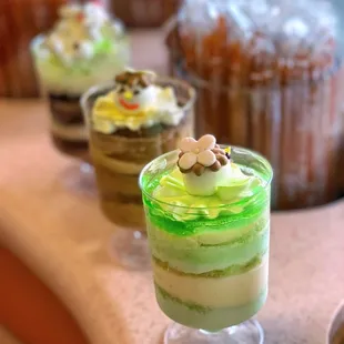 a variety of desserts