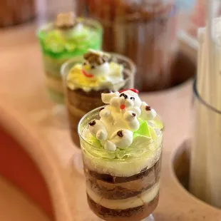 a variety of desserts