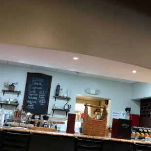 a view of the counter area