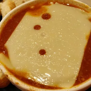 Turkey chili.  Just as good as a beefy version.