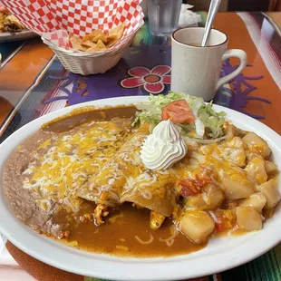 Chorizo and Egg Enchiladas