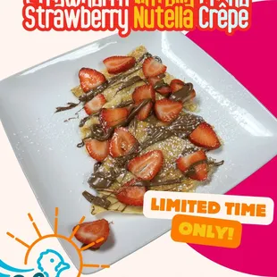 strawberry nutella crepe