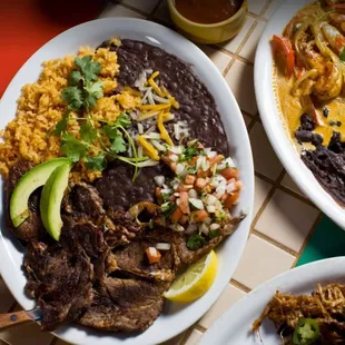 a variety of mexican food