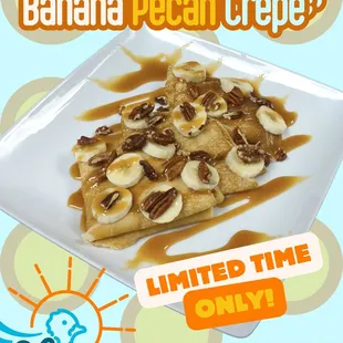 banana pecan crepe