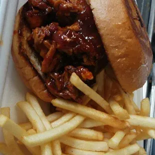 BBQ Sandwich with our very own Sancho&apos;s BBQ Sauce