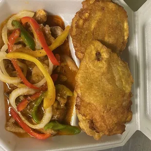 Stew goat with veggies