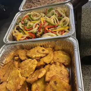 Fried goat bulgar mix vegetables