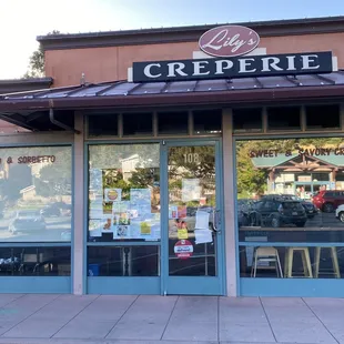 the front of the restaurant