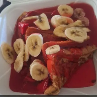 Strawberry and banana French toast