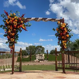 Flowers on the arch