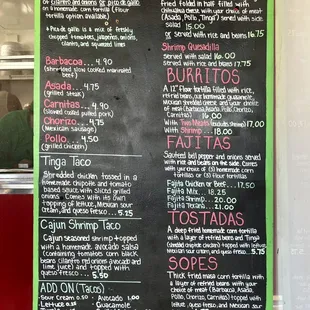 $16 for a burrito is RIDICULOUS. Even for a tourist town.  $5 tacos are also pricey, but they seem big enough that 2 is a meal.