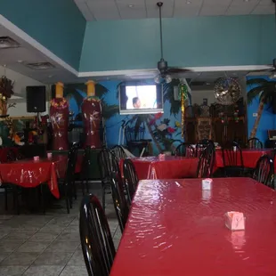 Eating place w/ the tv showing filipino shows