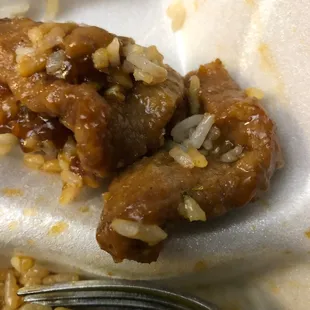 Massive piece of under cooked beef