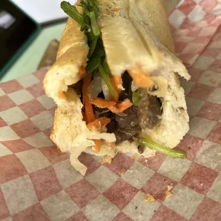Bbq pork Bahn mi.