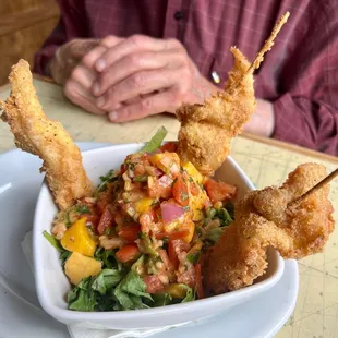 Catfish skewers (lunch special)