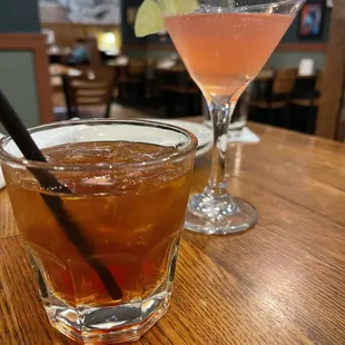 Pink Blossom Martini &amp; Traverse City Cherry Manhattan drinks. Very good.