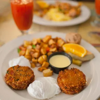 Crab Cakes & Eggs