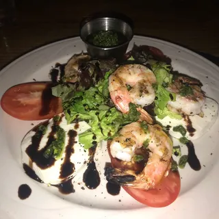 Pesto Shrimp Caprese Salad