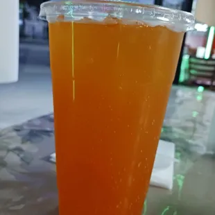 Large orange soda