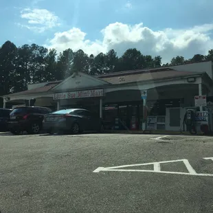 Parked next to a mini mart with fresh produce!