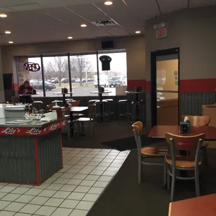 The interior of Lily's dining room.