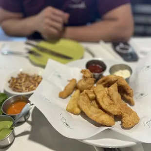Chicken strips with yucca