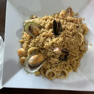 Arroz chaufa de mariscos