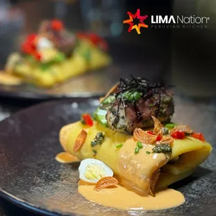 a plate of food on a table