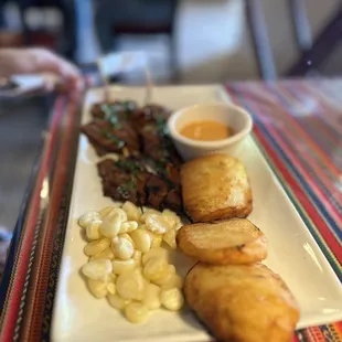 a plate of food on a table