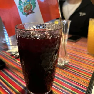 a mexican flag in a glass
