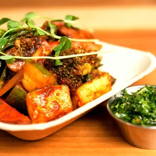 Our delicious Veggie Anticucho!! Try it! Order online by Uber Eats, DoorDash, Caviar, GrubHub and EZCater!