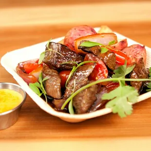 Our delicious Lomo Saltado!! Try it! Order online by Uber Eats, DoorDash, Caviar, GrubHub and EZCater!