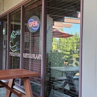 Outside patio seating