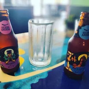 Peruvian IPA&apos;s... one was 8% and the other was 10% alcohol. I liked the 10%, it&apos;s an amber beer, which I prefer.
