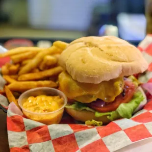 $9 BYO burger and fries.