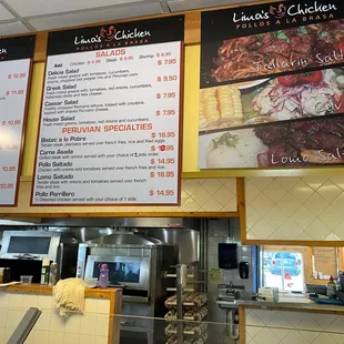 Sandwiches, Salads and Peruvian Specialties Menu
