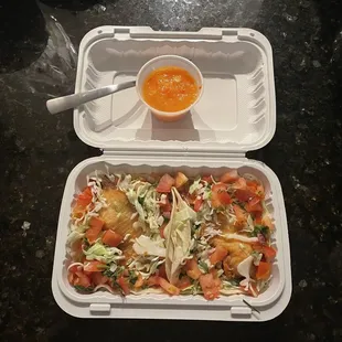 (8.3.22) 2 Fish Tacos with mango salsa