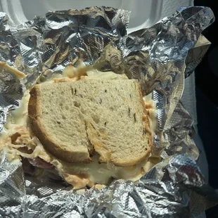 Half of a Classic Ruben sandwich
