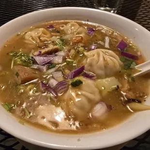 Pork momo soup