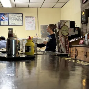 A view down the bar. As old school dive as it gets
